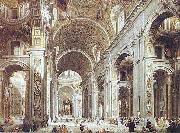Giovanni Paolo Pannini St. Peter Basilica, from the entrance painting